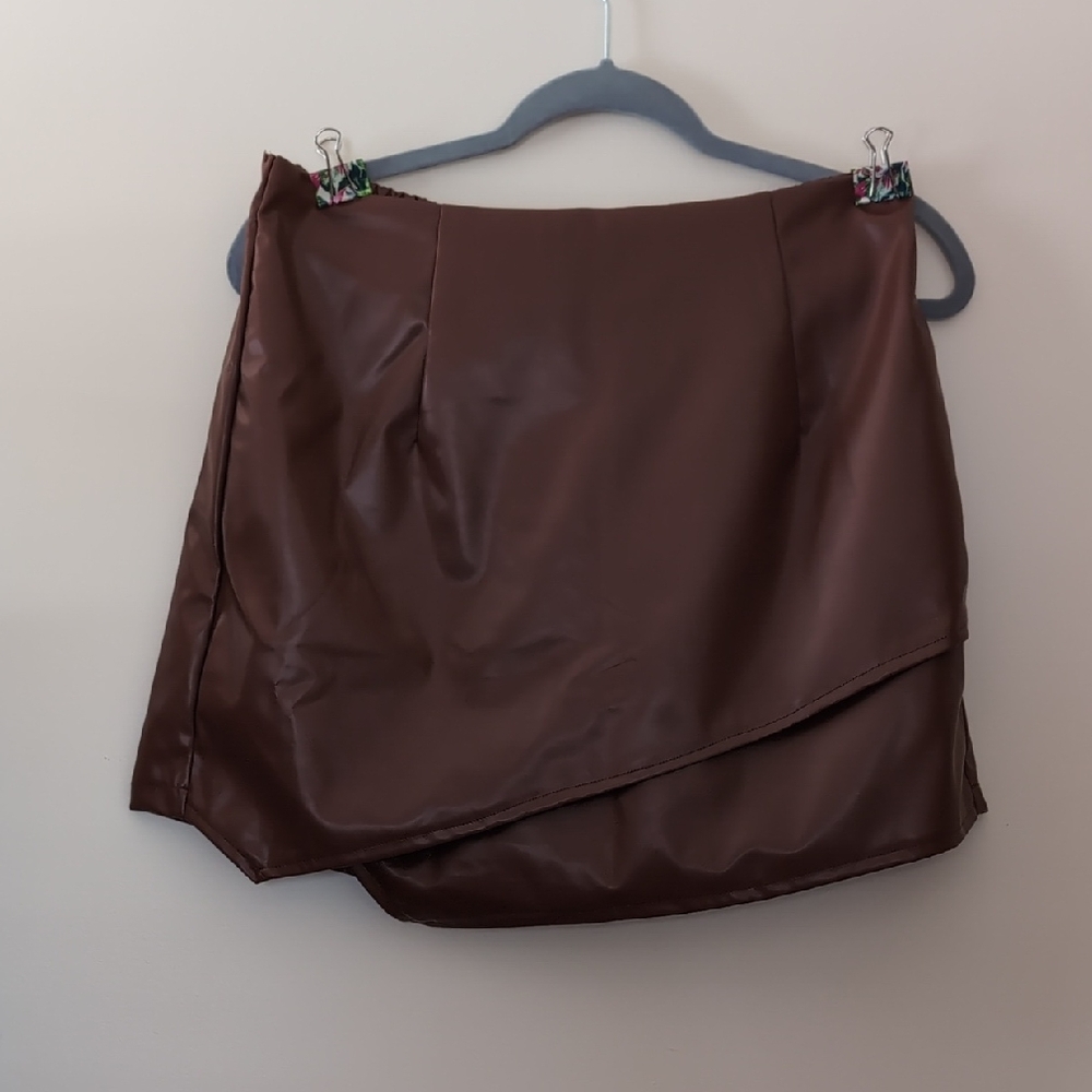 Grace Karin Asymmetrical Camel Skort - NWT